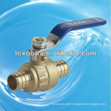 lead free Pex brass ball valves pex*pex with steel handle
